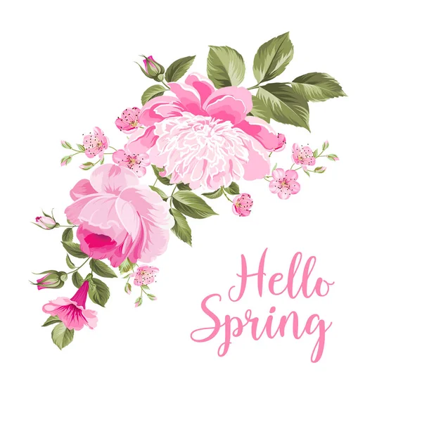 Hello spring card. — Stock Vector