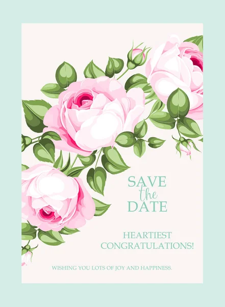 Save the date card. — Stock Vector