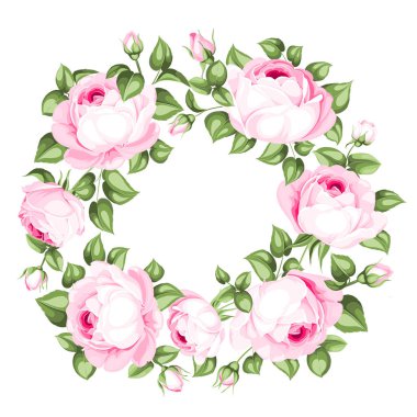 Çiçek açan Güller harika çelenk.