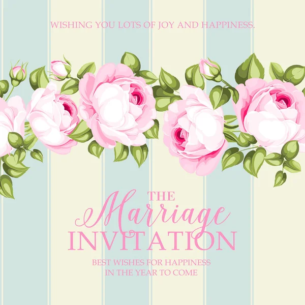 Tarjeta de invitación de matrimonio . — Archivo Imágenes Vectoriales