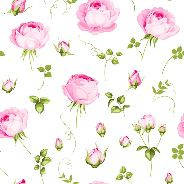 Lussuoso wallapaper rosa . — Vettoriale Stock