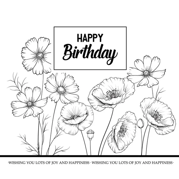 Happy birthday card. — Stock Vector