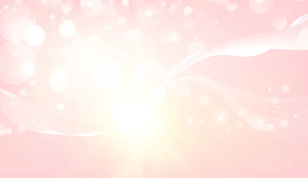 休日の輝く背景のためのピンクのぼやけたボケ。ハッピーバレンタインデーの背景. — ストックベクタ