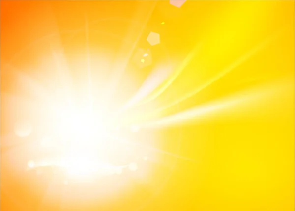 カラフルな滑らかなライトラインの背景。陽射しの輝く太陽の光。ベクターイラスト. — ストックベクタ