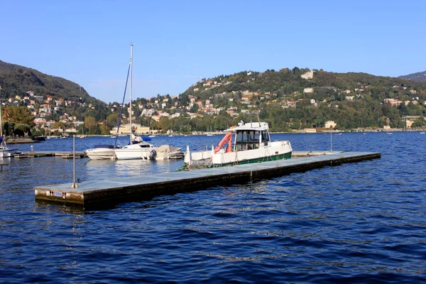 Lierna - Como lake - Вид с воздуха — стоковое фото