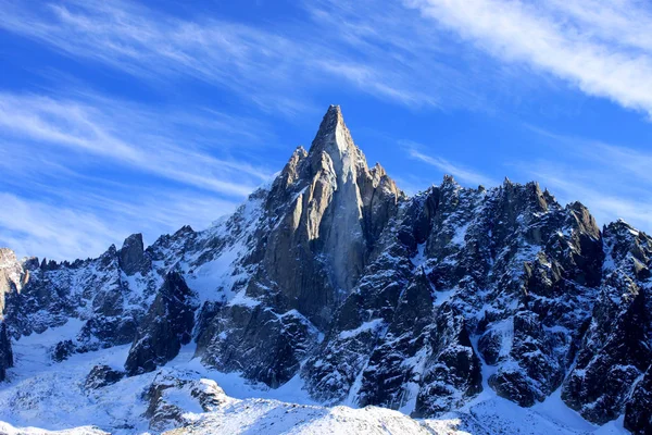 Aiguille du Dru in the Montblanc massif, French Alps — Stock Photo, Image