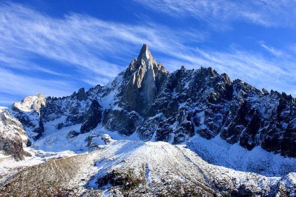 Aiguille du Dru in the Montblanc massif, French Alps — Stock Photo, Image