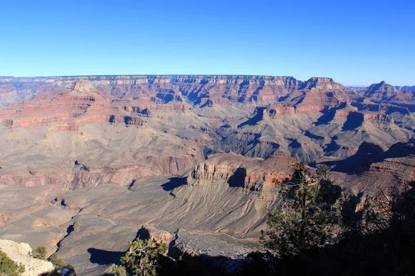 Grand Canyon Panorama em uma vista do pôr do sol — Fotografia de Stock