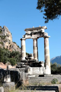 Athena Tapınağı Pronea Delphi Yunanistan görünümünü