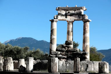 Athena Tapınağı Pronea Delphi Yunanistan görünümünü