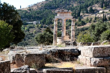Athena Tapınağı Pronea Delphi Yunanistan görünümünü
