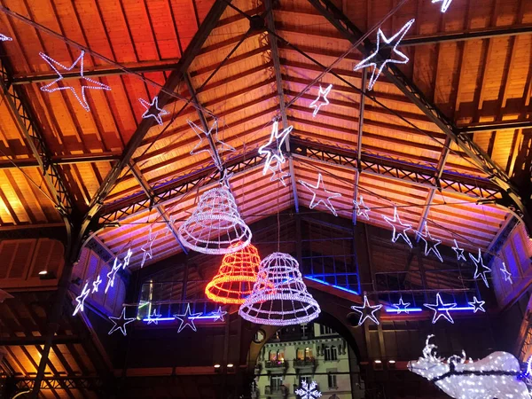 2017 nov 24 montreux swiss - weihnachtsmarkt in montreux, schweiz Stockbild