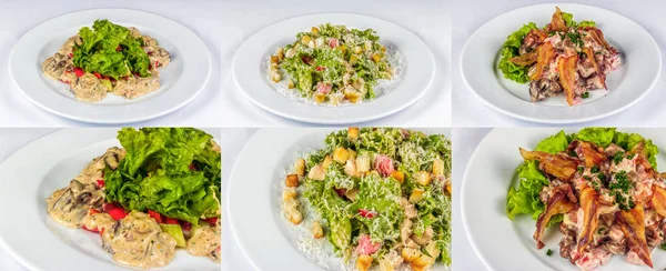 Tres ensaladas para mesa de Navidad —  Fotos de Stock