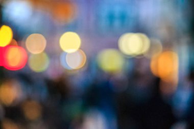 arka plan bulanık sokak ışıkların bokeh etkisi ile