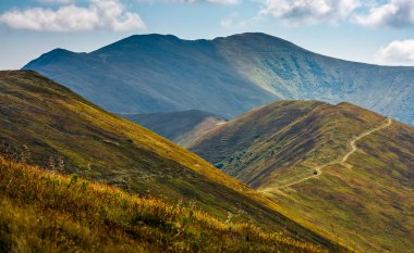 bir çayır dağ sırtı on yol