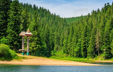 dağ gölü Milli Parkı Synevir, Ukrayna ormanda arasında