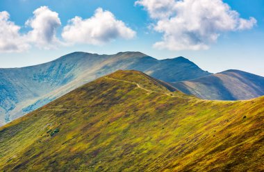 geç yaz aylarında dağ yamaçlar