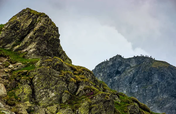 Enorme piedra en el borde de una colina — Foto de Stock