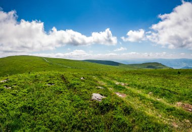yüksek Dağları'nda yamaç yolundan