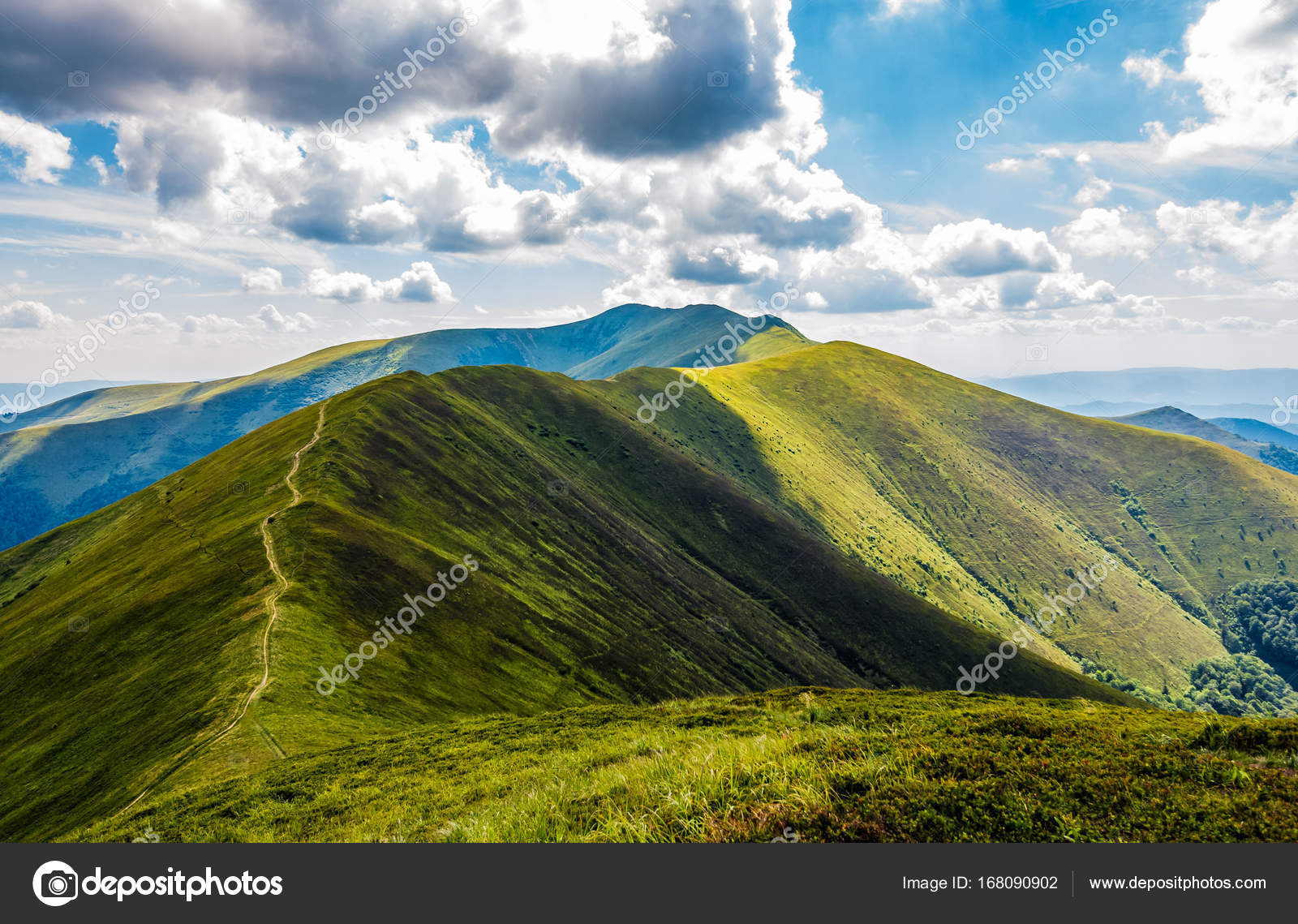 Mountain Ridge Path Through Grassy Hills Stock Photo Image By C Pellinni Mountain Ridge Path Through Grassy Hills Stock Photo Image By C Pellinni