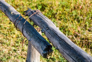 ahşap çit Ayrıntılar tarafından bir tel sarma