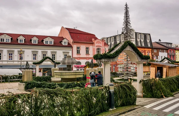 Poprad town preparing for Christmas — Stock Photo, Image