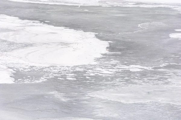 结冰的河上冰的质地 — 图库照片