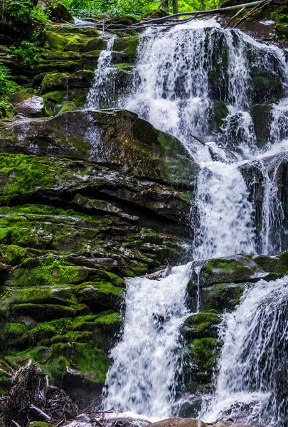 Gran cascada Shypit en las montañas Cárpatos —  Fotos de Stock