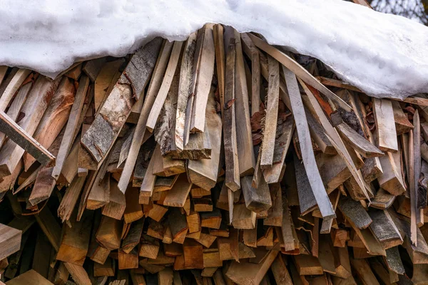 Sfondo legna da ardere tritato — Foto Stock