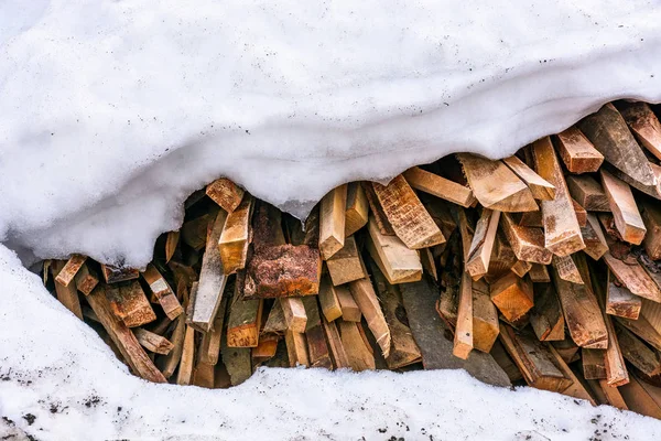 Sfondo legna da ardere tritato — Foto Stock