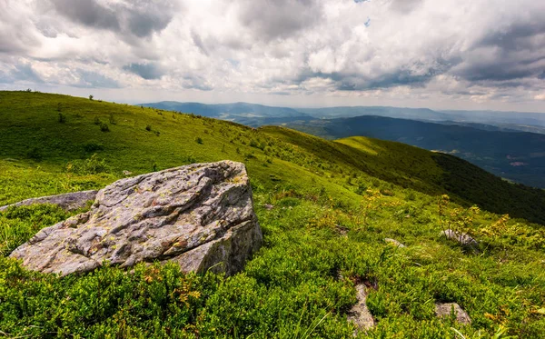 Grassy slopes of Carpathian mountains — Stock Photo, Image