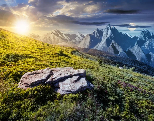 Tid ändra koncept över sammansatta landskap — Stockfoto