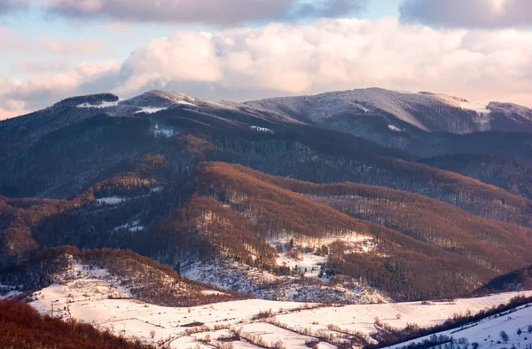 Krásná krajina v zimě odpoledne — Stock fotografie