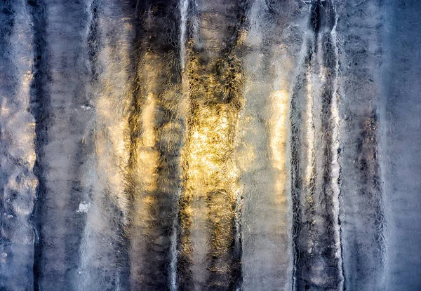 Slunce za ledová stěna — Stock fotografie