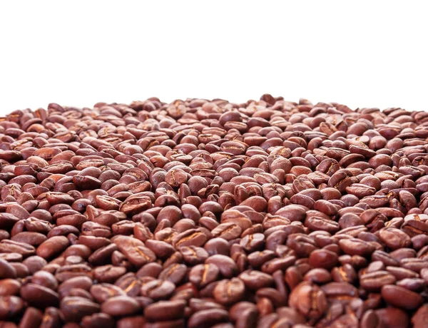 Pražená kávová zrna pozadí — Stock fotografie