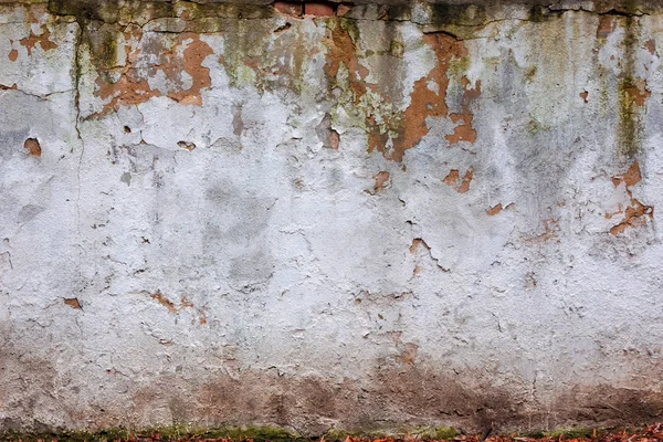 Oude witte muur met scheuren — Stockfoto