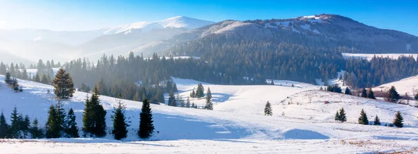 Campagne montagneuse en hiver — Photo