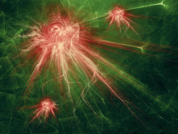 Corona virüsü illüstrasyonu. soyut fraktal grafik arkaplanı