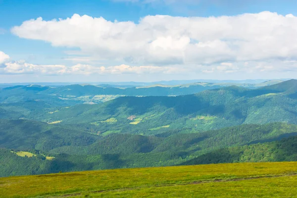 Karpatya Dağlarının Alp Manzarası Rüzgarlı Bir Yaz Gününde Nefes Kesici — Stok fotoğraf