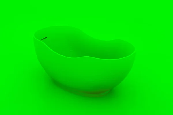 Moderne Badewanne isoliert auf grünem Hintergrund. 3D-Illustration — Stockfoto