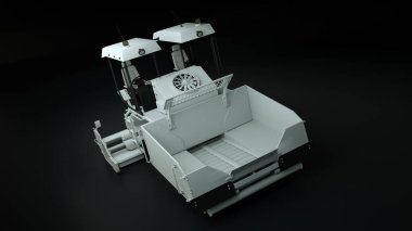 Beyaz asfalt kaldırımının 3d resimlendirmesi