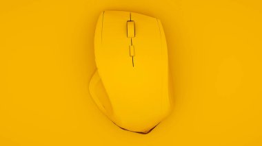 Bilgisayar faresi. Minimal fikir kavramı. 3d illüstrasyon