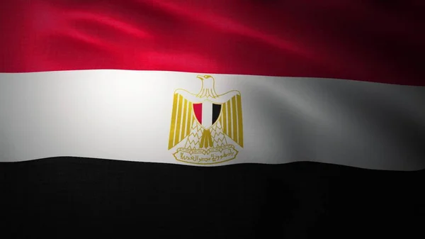 Флаг Египта, машущий ветром, 3D иллюстрация — стоковое фото