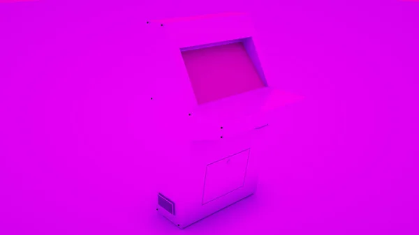 Slot Machine on purple background. Minimal idea concept, 3d rendering — Stock Photo, Image