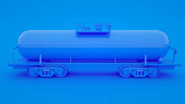 Railroad tank car isolated on blue background. 3d rendering — Stock Photo, Image