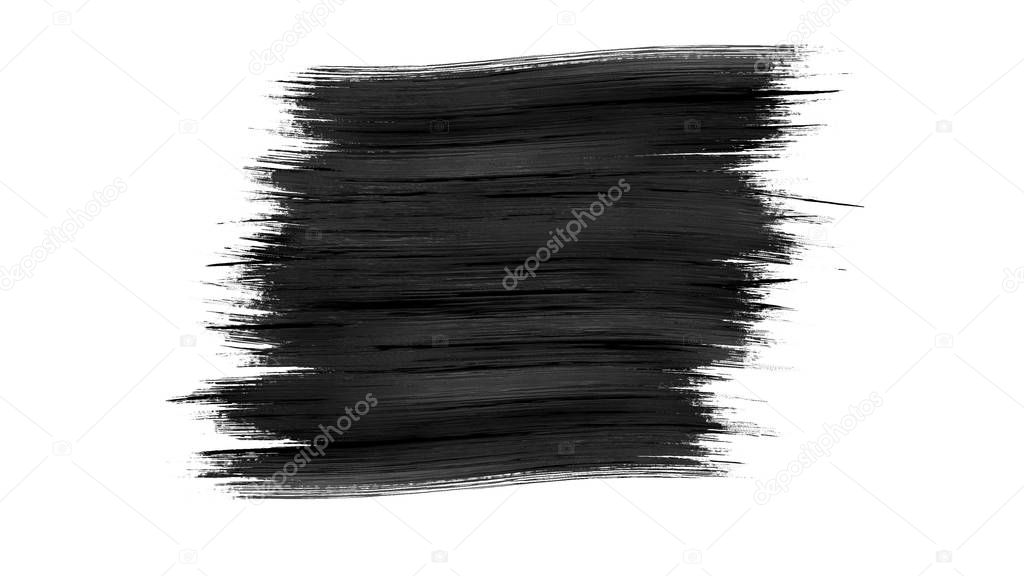 Abstract paint brush stroke black and white transition background, animation of paint splash