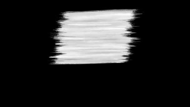 Abstract paint brush stroke black and white transition background, animation of paint splash. Brush stroke black and white transition background — Stock Video