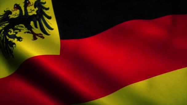 Germany flag waving in the wind. National flag of Germany. Sign of Germany seamless loop animation. 4K — Stock Video