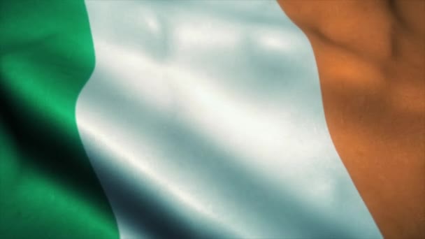 Drapeau de l'Irlande agitant le vent. Drapeau national d'Irlande. Signe d'animation de boucle sans couture Irlande. 4K 