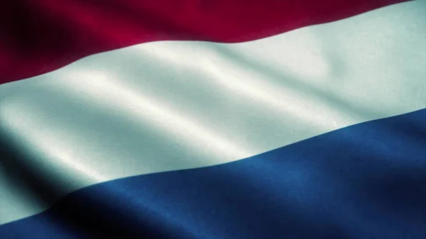 Ολλανδική Σημαία Κυματίζει Στον Άνεμο Εθνική Σημαία Της Ολλανδίας Σύμβολο — Φωτογραφία Αρχείου